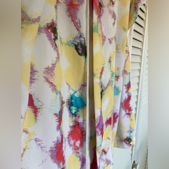 Ann Taylor Sleeveless Colorful Geometric Easter Blouse Tank Top Shirt Women’s XS - Picture 7 of 8